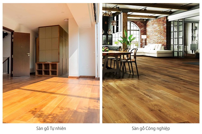 Sàn gỗ công nghiệp khác gì so với sàn gỗ tự nhiên?
