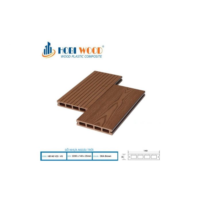 Sàn gỗ nhựa hobiwood lỗ vuông