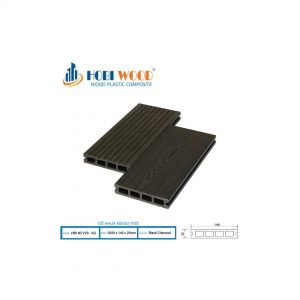 Sàn gỗ nhựa ngoài trời Hobiwood | HB140 V23-VG - Blackcoal