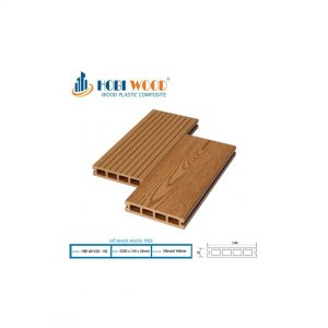 Sàn gỗ nhựa ngoài trời Hobiwood | HB140 V23-VG - vibrantyellow